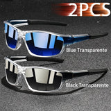 2PCS Fashion UV400 Men Women Running Mountaineering Fishing  Sunglasses Bicycle MTB Eyewear Outdoor Sport protective glasses