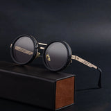ND9 Adjustable Dimming Sun Glasses Polarized Round Sunglasses Men Women Retro Punk Fishing Eyeglasses Outdoor Shades Glasses