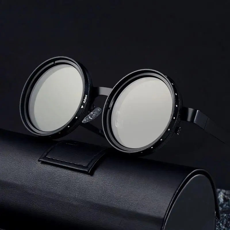 Polarized Sunglasses Men Driving Eyeglasses Polarized Protection Trendy UV Shield Eyewear Adjustable Dimming Glasses For Sports