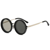 SO&EI Retro Round Punk Men Outdoor Sports Polarized Sunglasses Shades UV400 Women ND9-level Adjustable Dimming Sun Glasses