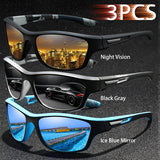 3PCS  Fashion UV400 Men Women Running Mountaineering Fishing  Sunglasses Bicycle MTB Eyewear Outdoor Sport protective glasses