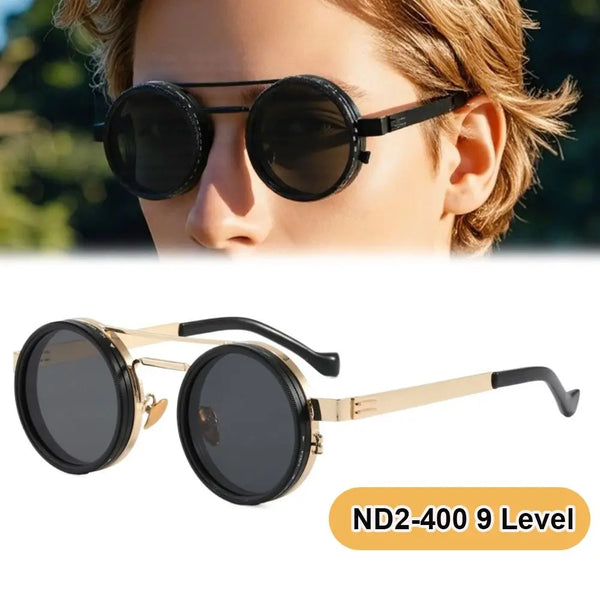 Fashion ND2-400 Adjustable Dimming Glasses ND Filter 9 Level Fishing Sunglasses UV400 With Glasse Case Eyewear Driving