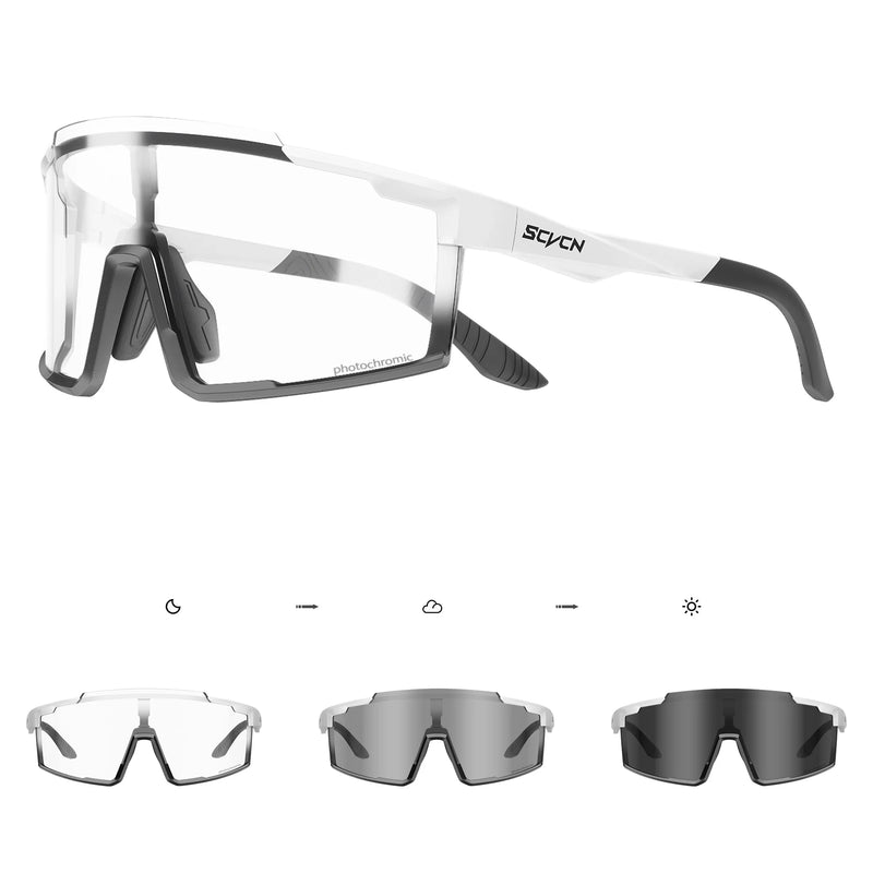 SCVCN Fishing Hiking Glasses Photochromic Sports Eyewear Men Women Outdoor Riding Windproof Glasses MTB UV400 Protection Eyewear
