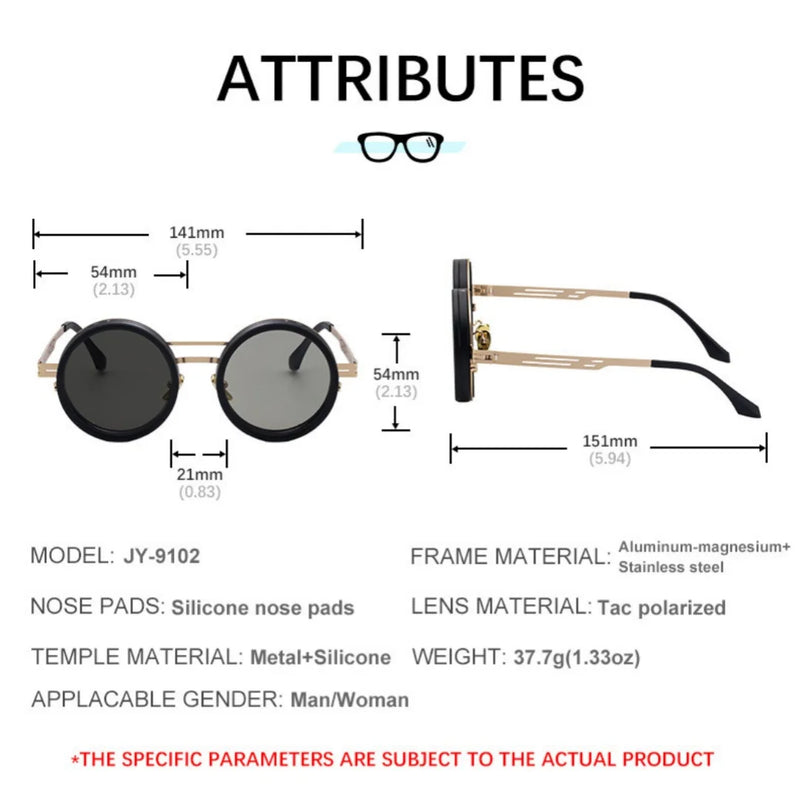 ND9 Adjustable Dimming Glasses Rotating Lens Filter UV400 Polarized Sunglasses for Men's Outdoor Driving Fishing Sun Glasses