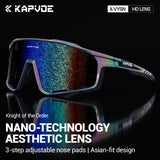 KAPVOE New Technology Nano Lenses Cycling Glasses Outdoor Sports Sunglasses Bike UV400 Eyewear Men Women Road Bicycle Goggles