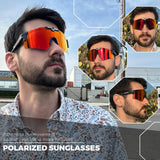 Kapvoe Outdoor Riding Sunglasses UV400 Protection Glasses Hiking Goggles Fishing Eyewear Men Women Sports Polarized Eyewear