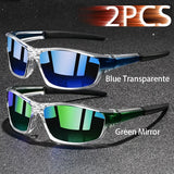2PCS Fashion UV400 Men Women Running Mountaineering Fishing  Sunglasses Bicycle MTB Eyewear Outdoor Sport protective glasses