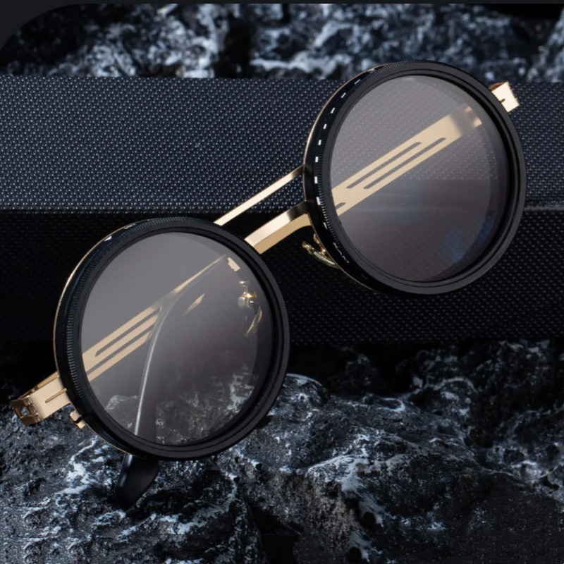 ND9 Adjustable Dimming Sun Glasses Polarized Round Sunglasses Men Women Retro Punk Fishing Eyeglasses Outdoor Shades UV400