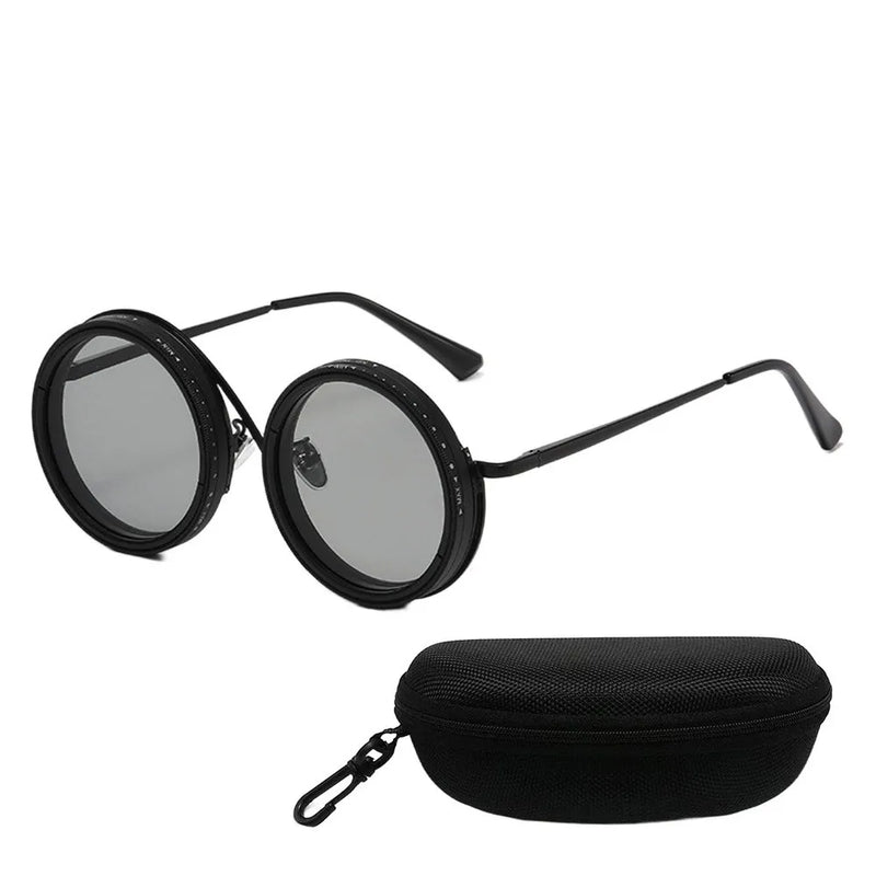 Fashion ND2-400 Adjustable Dimming Glasses 9 Level UV400  Sunglasses With Glasse Case ND Filter Eyewear Driving