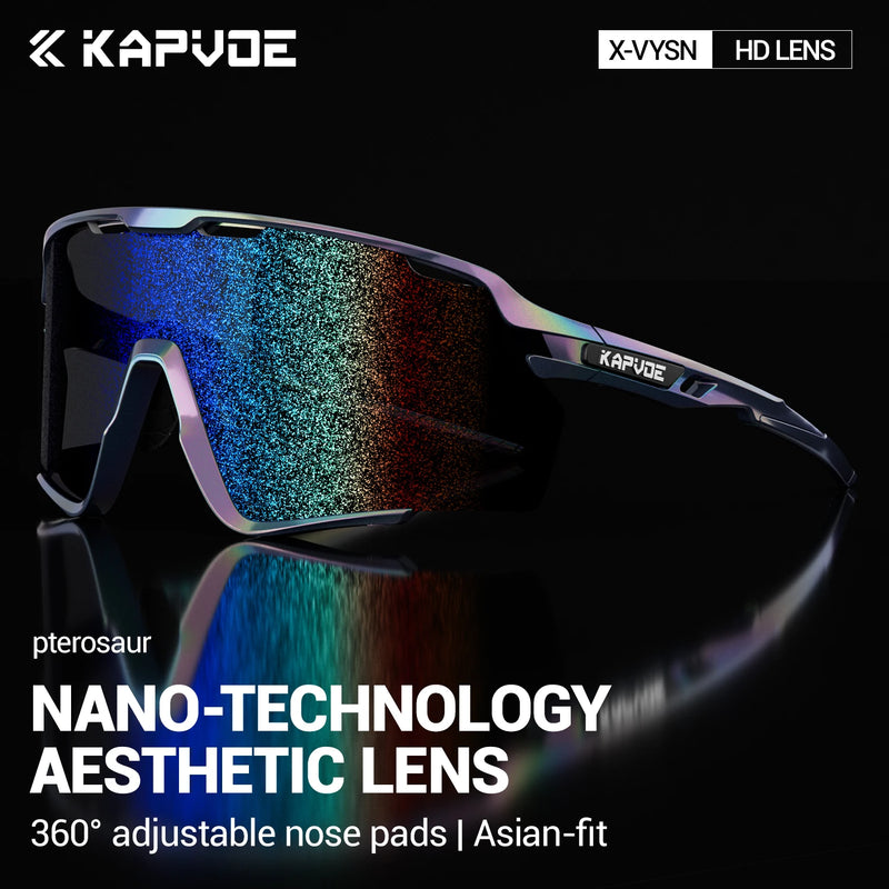 KAPVOE New Technology Nano Lenses Cycling Glasses Outdoor Sports Sunglasses Bike UV400 Eyewear Men Women Road Bicycle Goggles