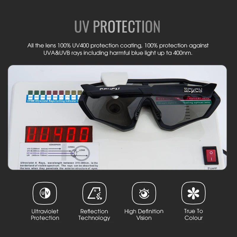 SCVCN Cycling Glasses Men MTB Cycling Sunglasses Outdoor Bicycle Sunglasses Women Road Bike Glasses UV400 Sports Eyewear