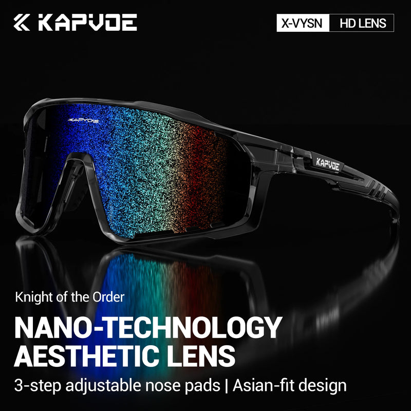 KAPVOE New Technology Nano Lenses Cycling Glasses Outdoor Sports Sunglasses Bike UV400 Eyewear Men Women Road Bicycle Goggles