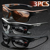 3PCS  Fashion UV400 Men Women Running Mountaineering Fishing  Sunglasses Bicycle MTB Eyewear Outdoor Sport protective glasses